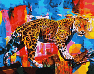 Картина по номерам обложка Яркий леопард 40х50 см