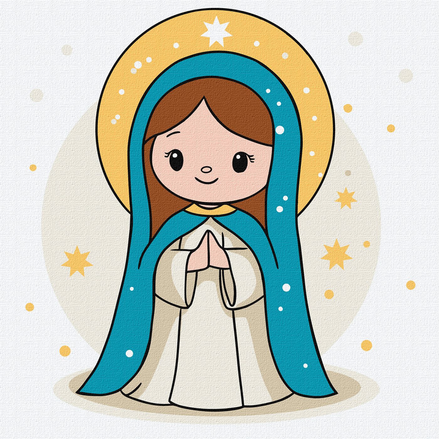 Картина за номерами 25×25 см Ніжність і милосердя