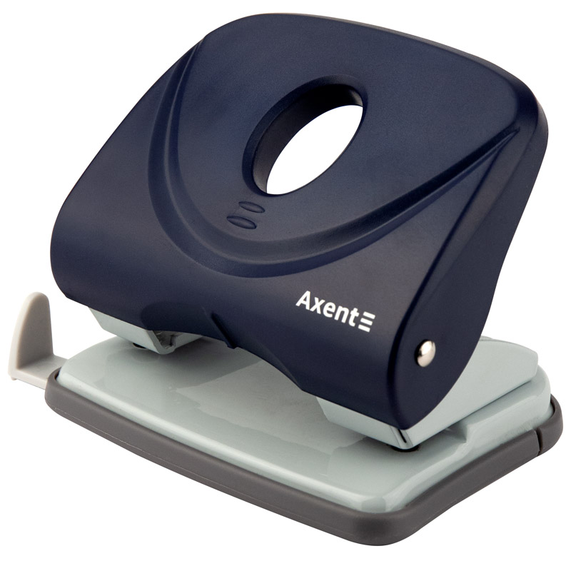 Діркопробивач 30 арк пластик Axent Welle-2, синій