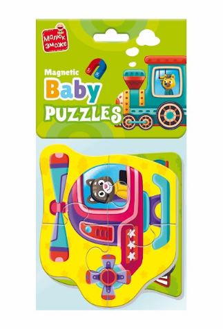Пазли магнітні Baby puzzle Транспорт 2 шт