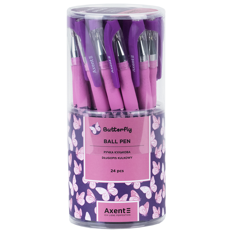Ручка кулькова Axent Butterly 0,5 синя