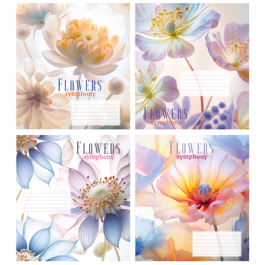 Зошит 48 арк клітинка 160 Квіткова симфонія 2025 дів