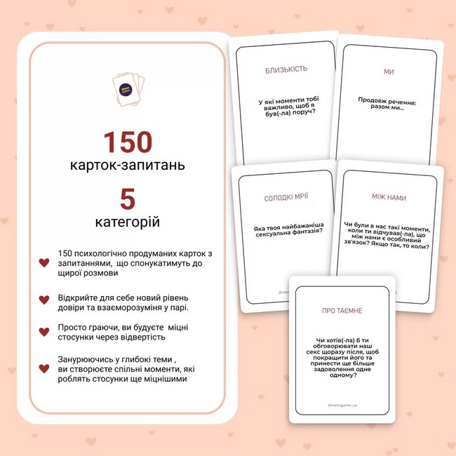 Настільна гра Між нами: Про кохання 2.0
