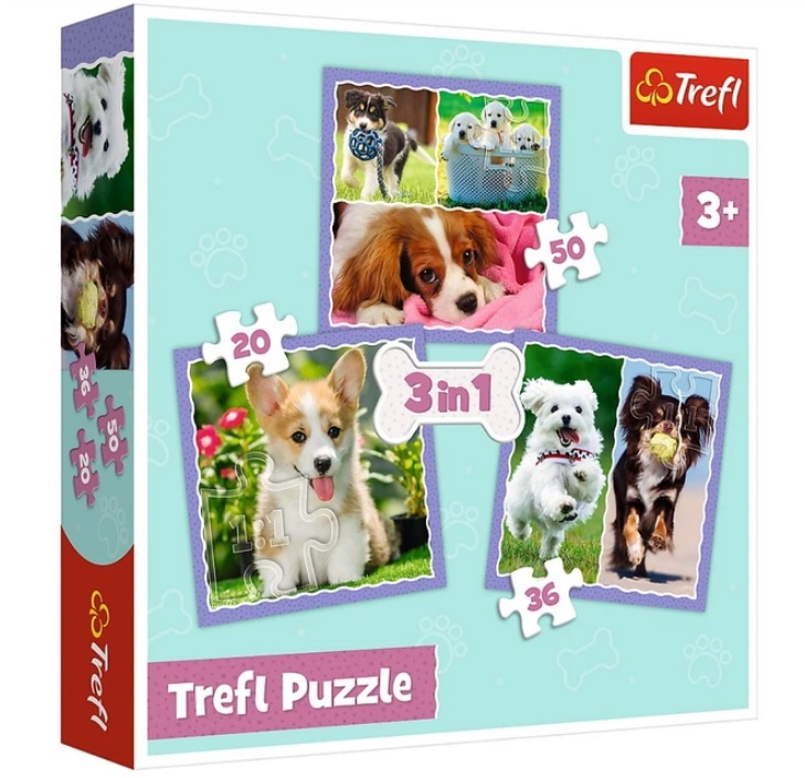 Пазли 3in1 Милі собаки