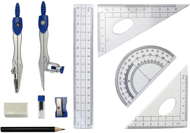 Готовальня 8 пр. Maxi, синя