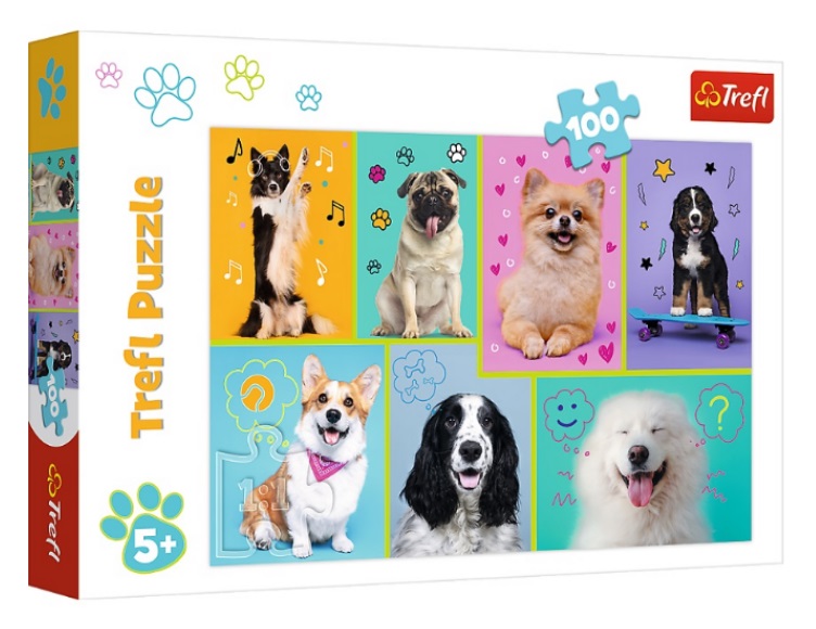 Пазлы 100 В мире собак