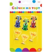 Набір свічок фігурний 6 шт Гонки