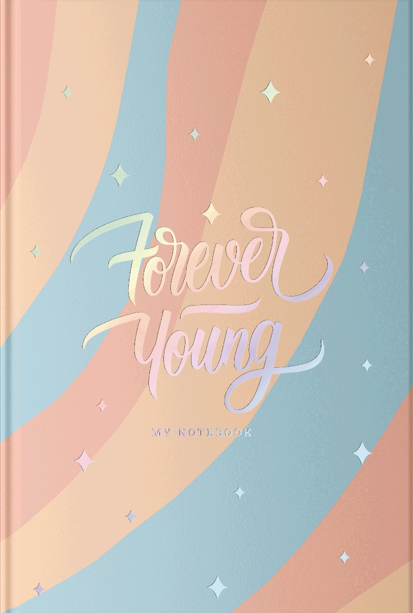 Блокнот А5 80 арк інт обкл клітинка заокр кутки soft touch тисн голограф фольгою 7005 MonAm Асорті