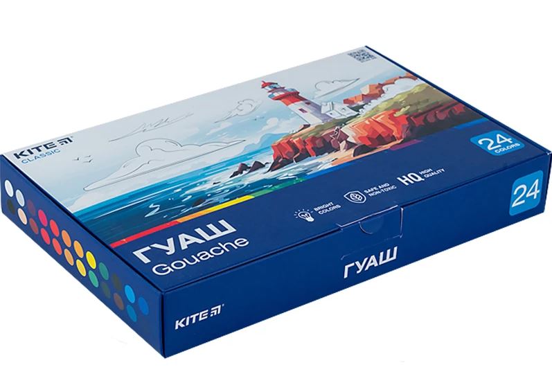 Гуашь Kite Classic 24цв/20мл