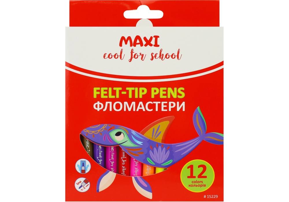 Фломастери Maxi 12 кол