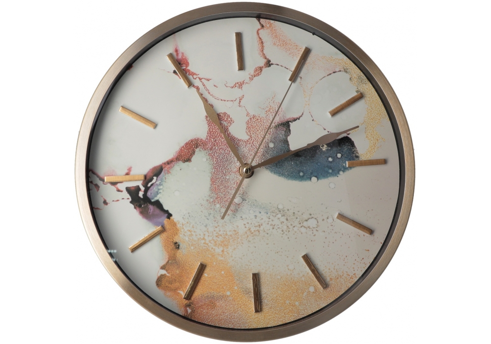 Годинник настінний метал Optima Autumn d-30 см золото