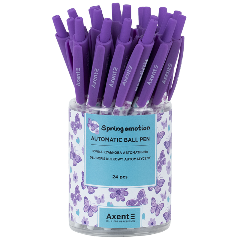 Ручка кулькова автомат Axent Spring Emotion 0,5 синя