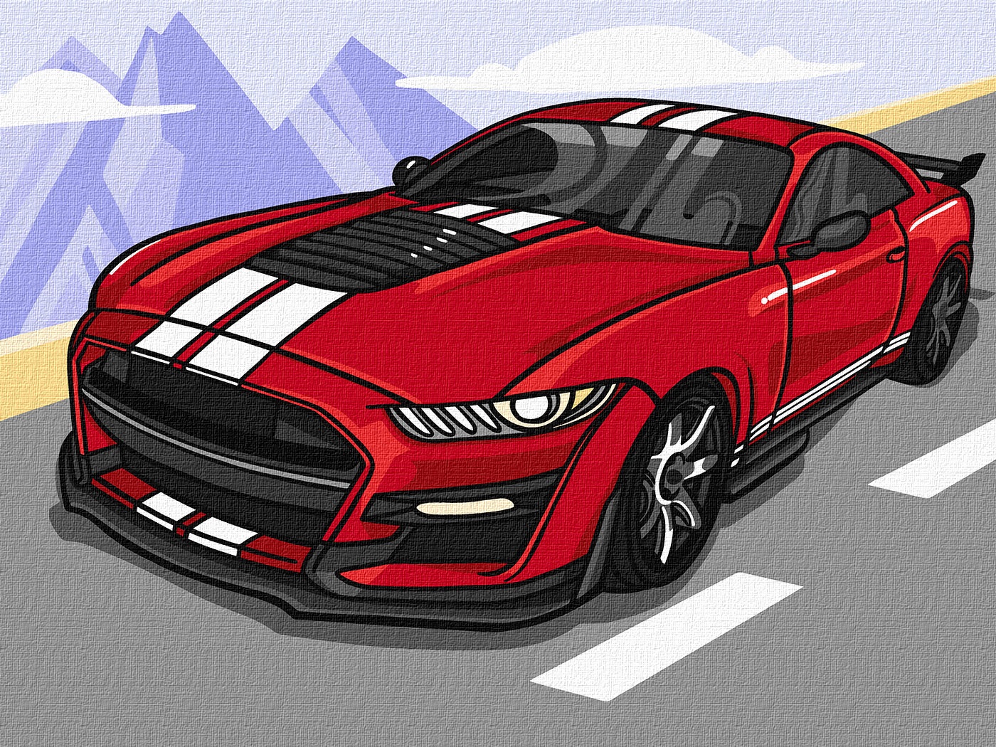 Картина за номерами 30×40 см Круте авто