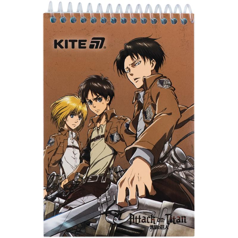 Блокнот А6 48 арк спіраль без лініювання Attack on Titan