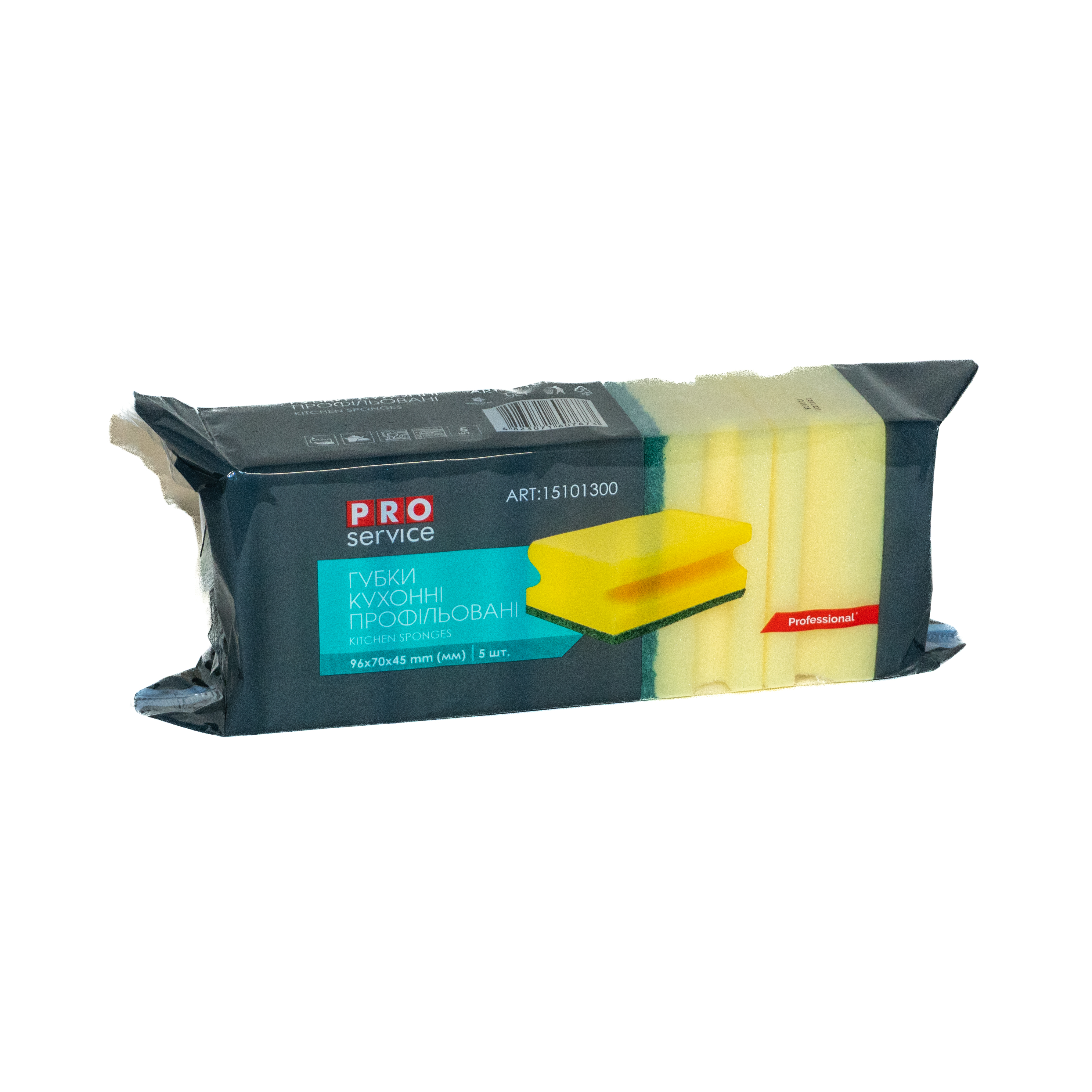 Губка кухонная 5шт/уп. 100х70х45 PRO Professional профилированная