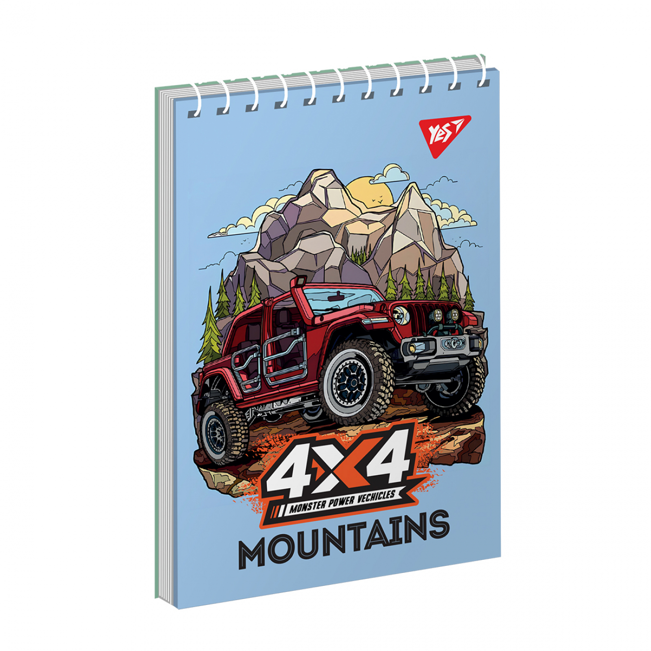 Блокнот А6 80 арк спіраль клітинка 4х4 Асорті