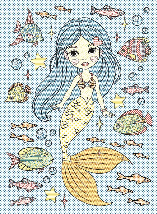 Водные раскраски Водная суперраскраска Морские принцессы
