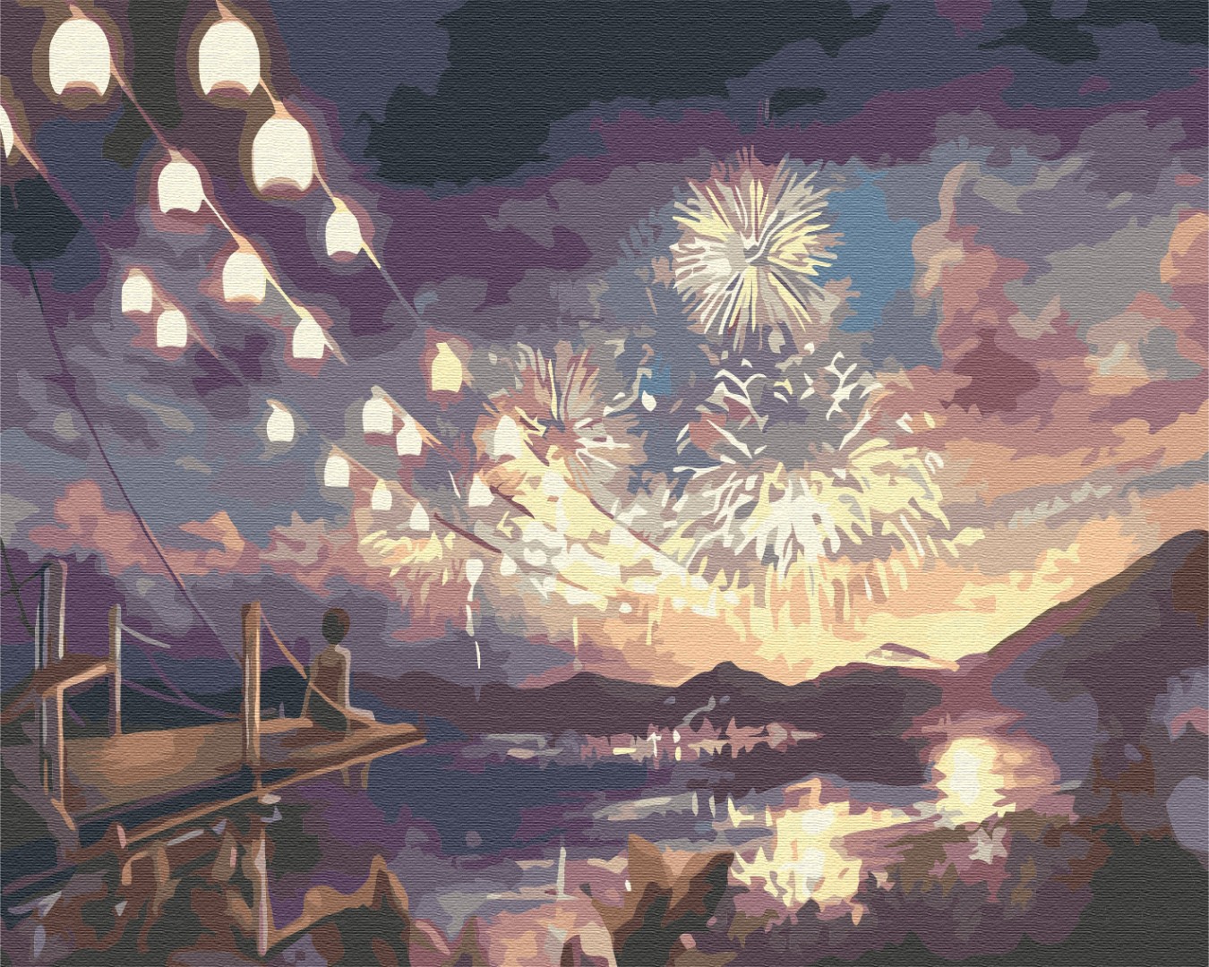 Картина по номерам 40x50 см Атмосфера праздника