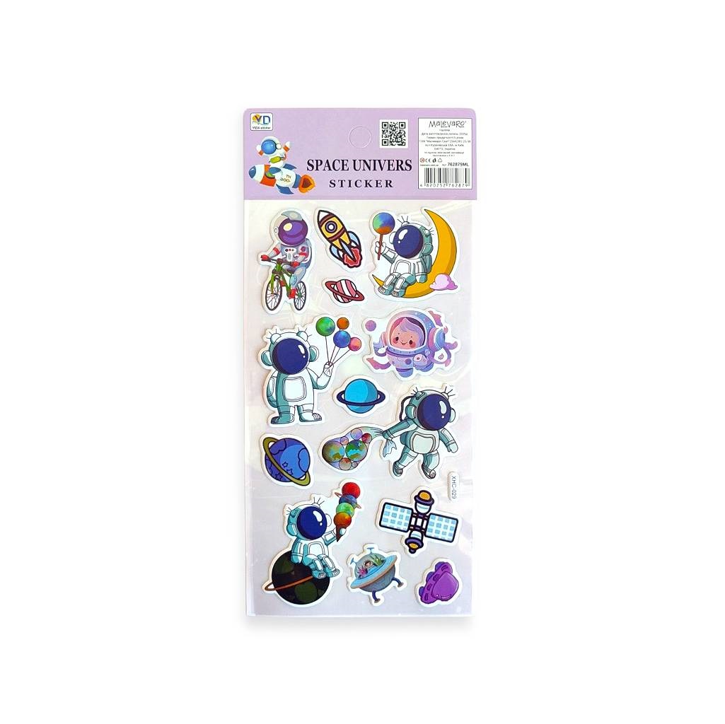Наклейки 10х22 см Space universe мікс