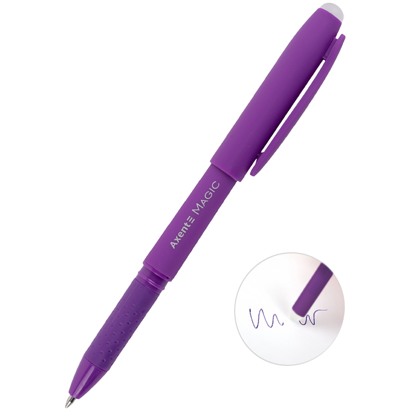 Ручка гелева пиши-стирай Axent Magic 0,7 фіолетова