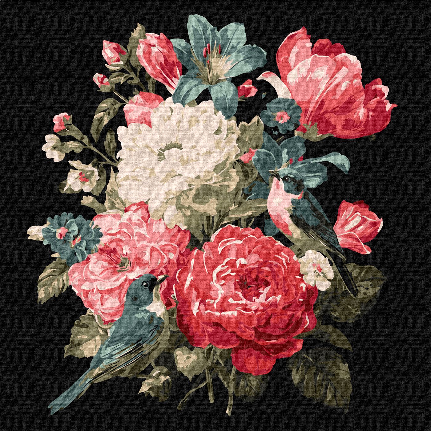 Картина за номерами 30х30 см Букет життя