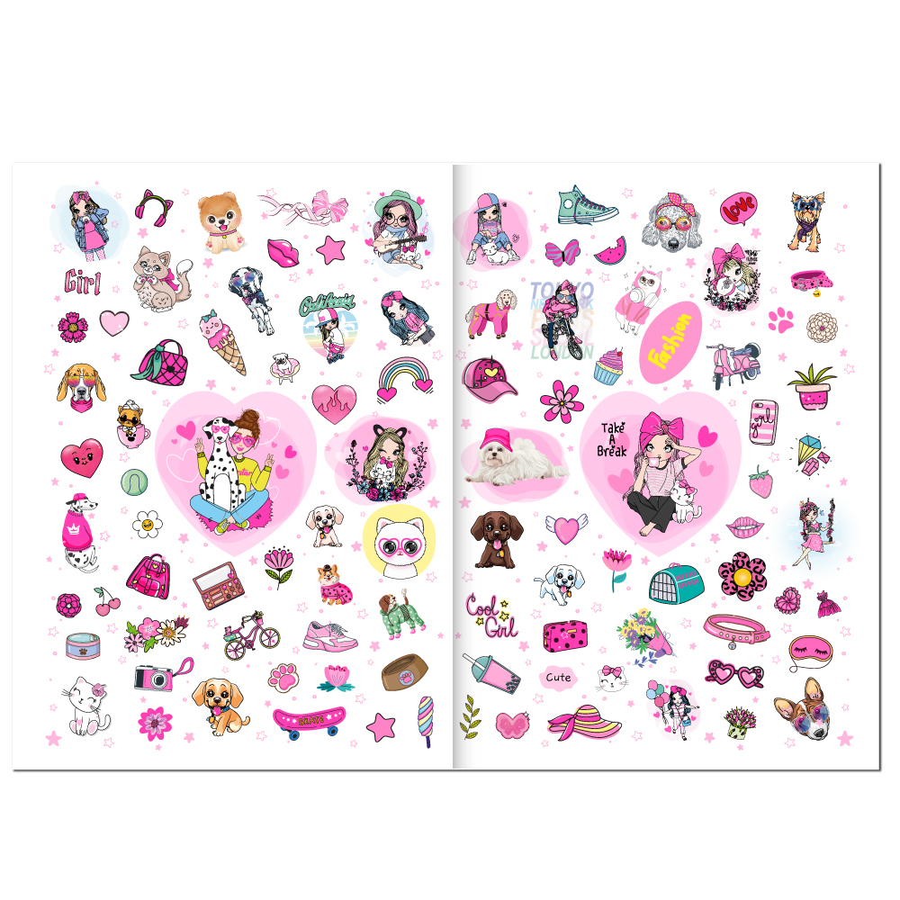 Розмальовка з наліпками Dream and Style Girls and Pets