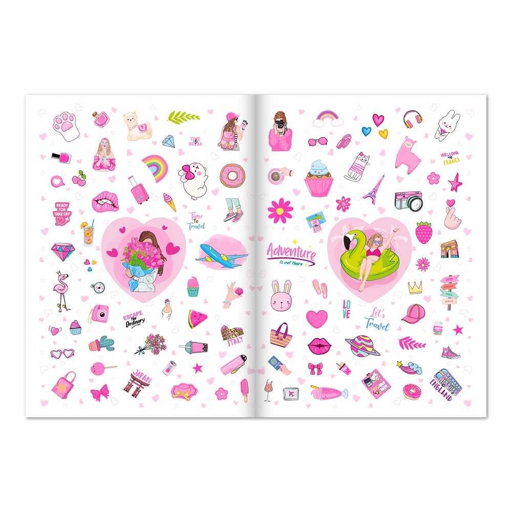 Раскраска с наклейками Dream and Style Girls Travel