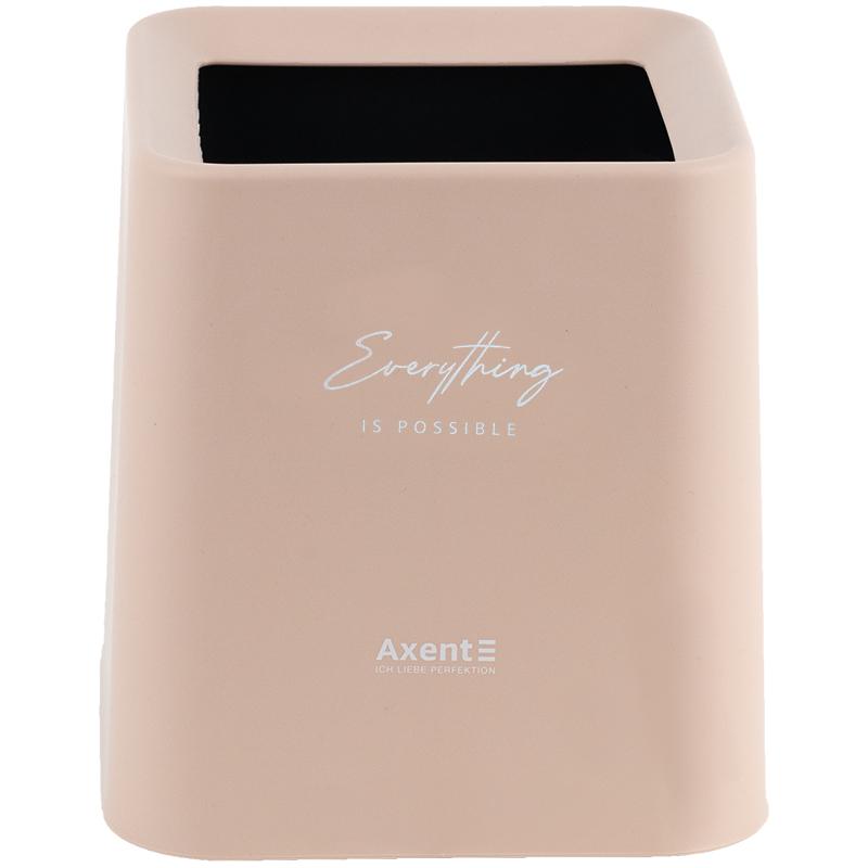 Контейнер настільний для сміття Axent квадратний, персиковий