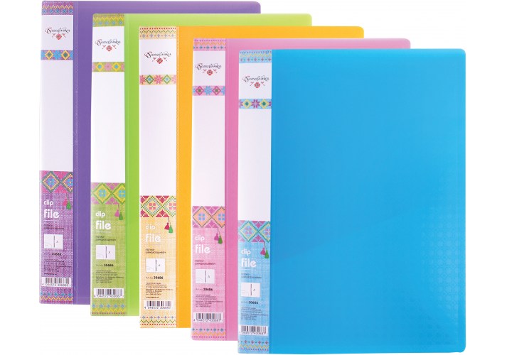 Папка-скоросшиватель А4 Optima, Вышиванка ассорти