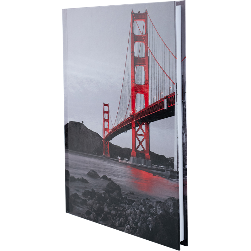 Книга записна А5 96 арк тв палітурка клітинка R&B Bridge