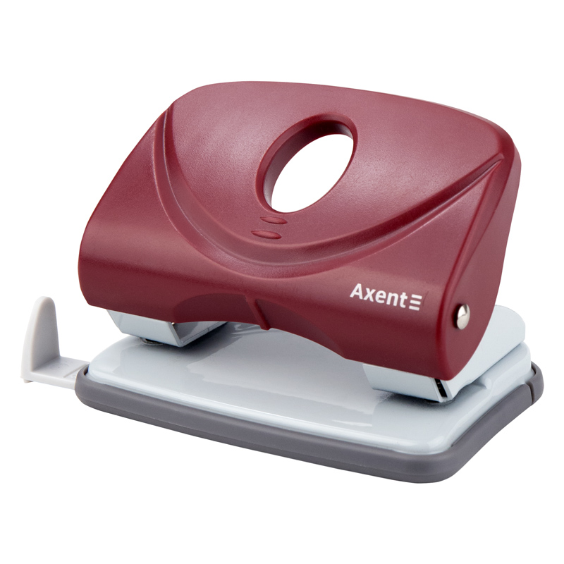 Дырокол 20 л пластик Axent Welle-2, красный
