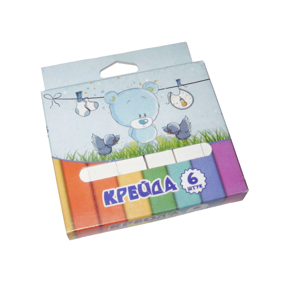 Крейда біла Jumbo 6 шт iTEM квадратна уп.картон