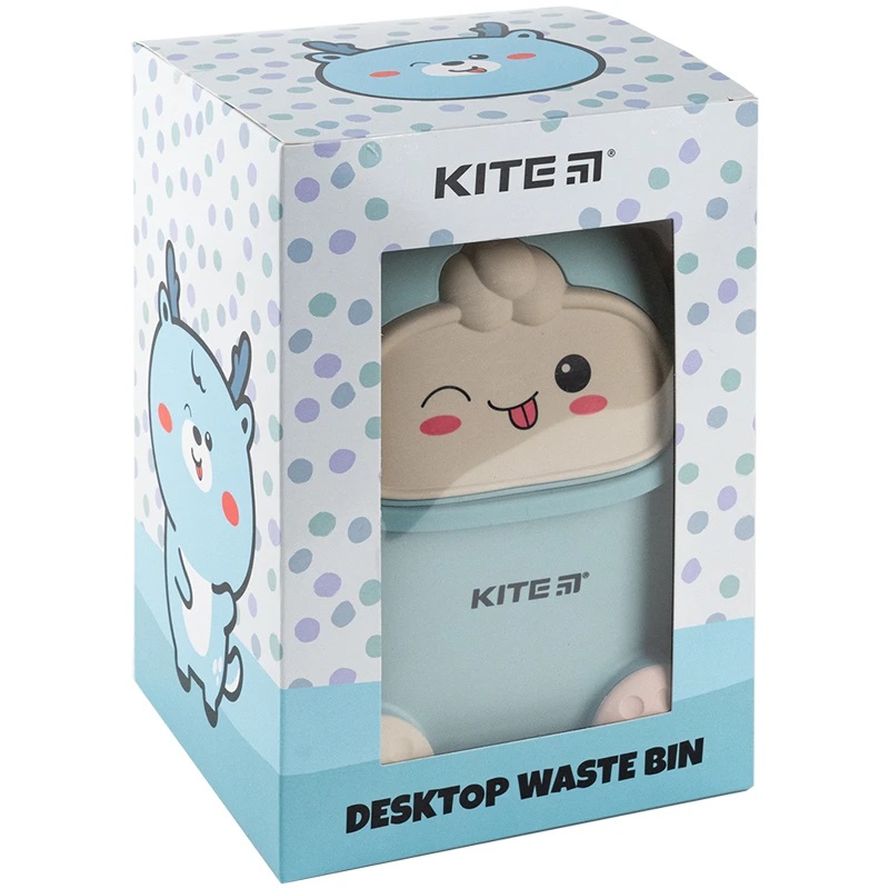 Контейнер настольный для мусора Kite, голубой