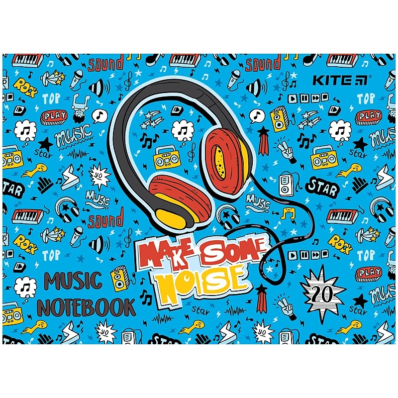 Зошит для нот А5 20 арк Headphones