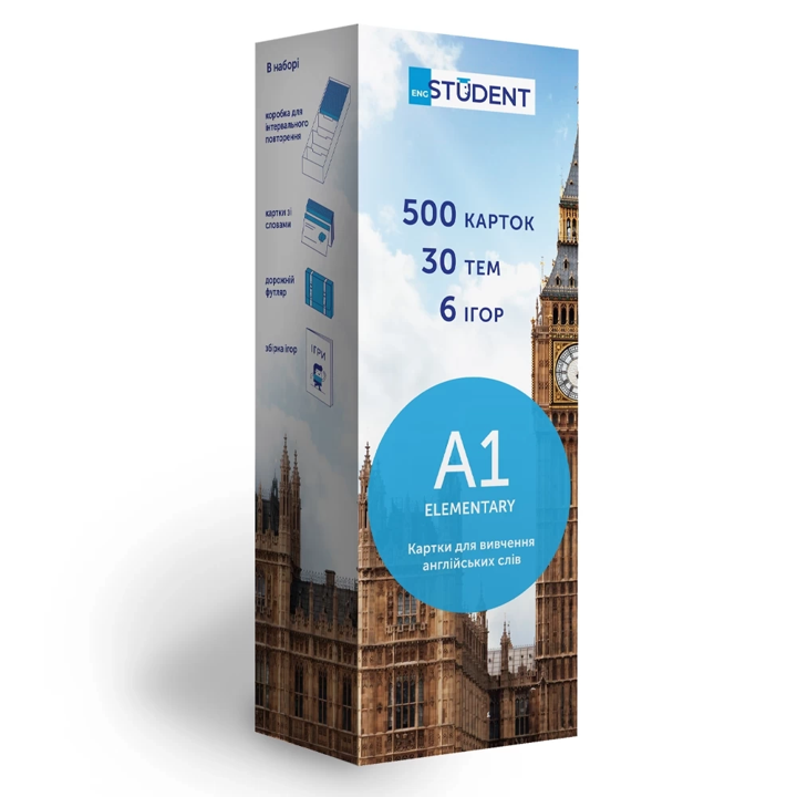 Картки для вивчення англійської мови English Student Elementary A1