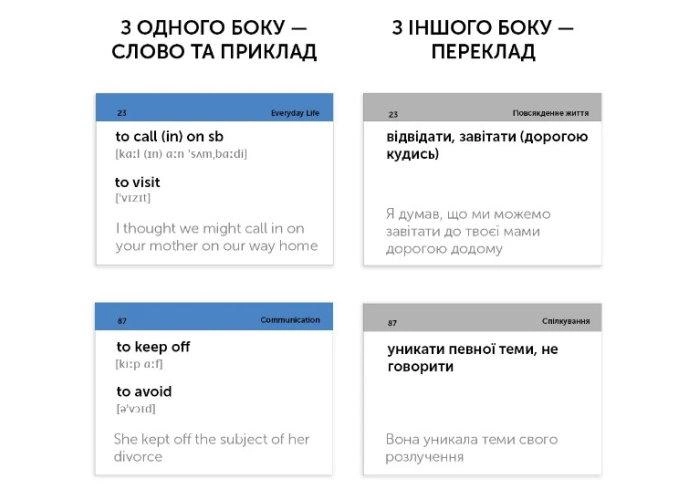 Картки для вивчення англійської мови English Student Phrasal Verbs В2-С1
