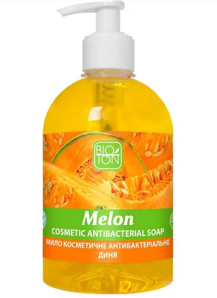 Мыло жидкое Bioton 500 мл, космет антиб, диня, с дозатором