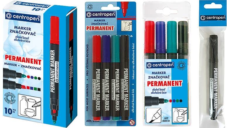 Маркер перманентний Centropen 8566 2,5 мм чорний