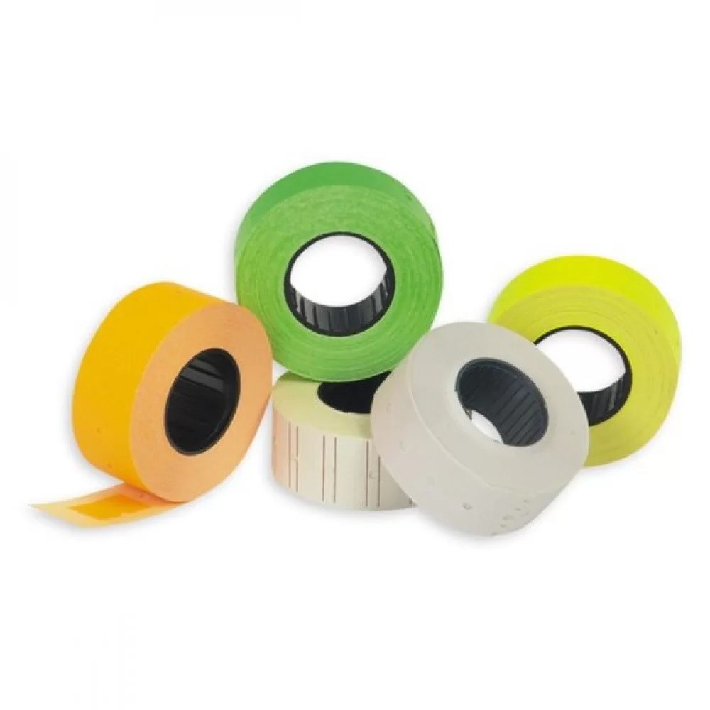 Етикет стрічка прямокутна жовта 26х16 мм 500 шт в рул Aurika