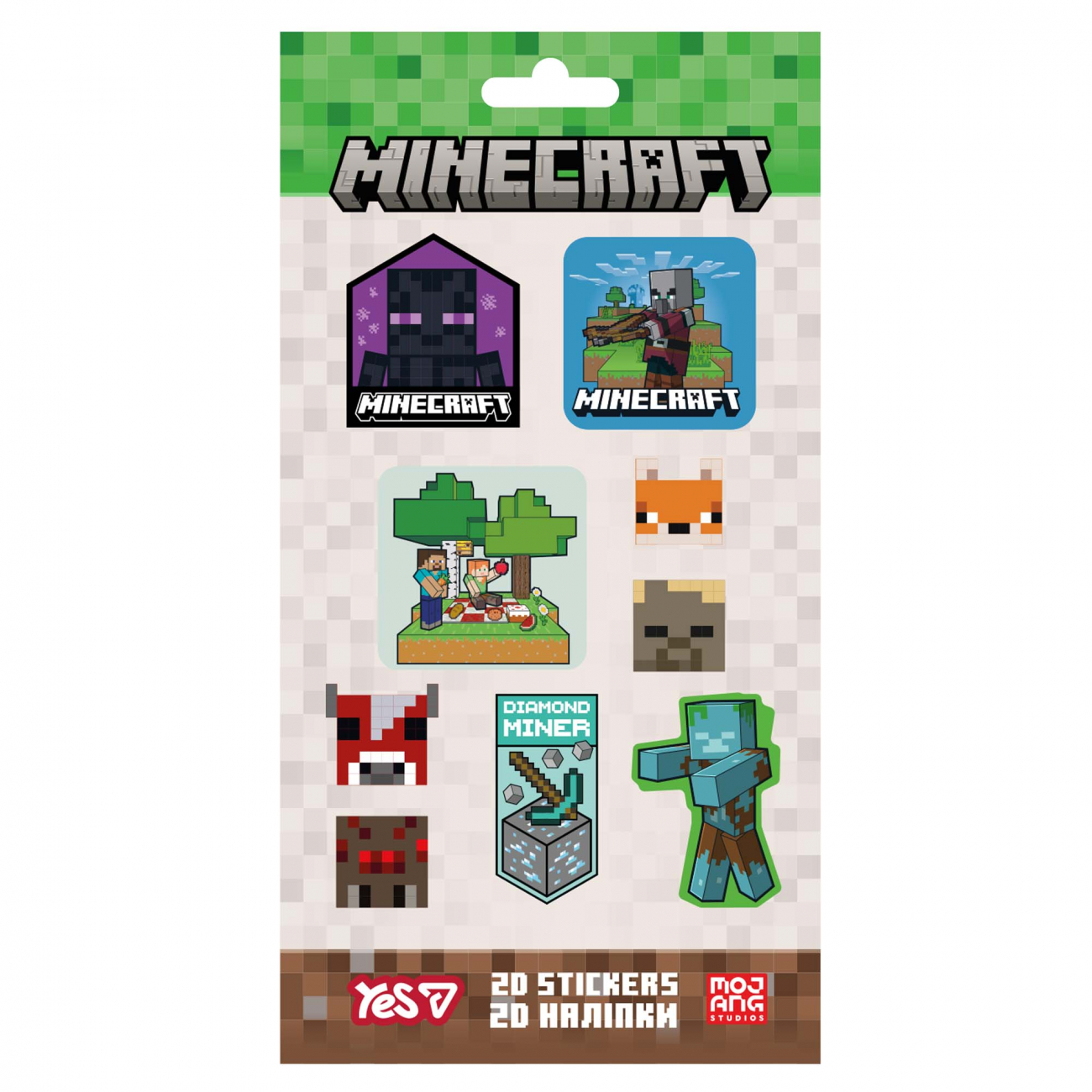 Набір наліпок 2D Yes Minecraft Characters