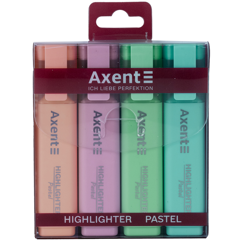 Набір текстових маркерів Axent 2537-A 1-5 мм 4 шт пастель