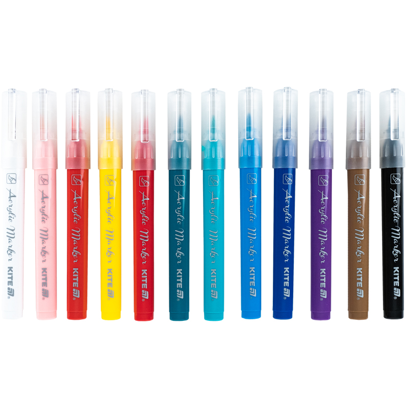 Фломастери - пензлики акрилові Kite Creative 12 кол