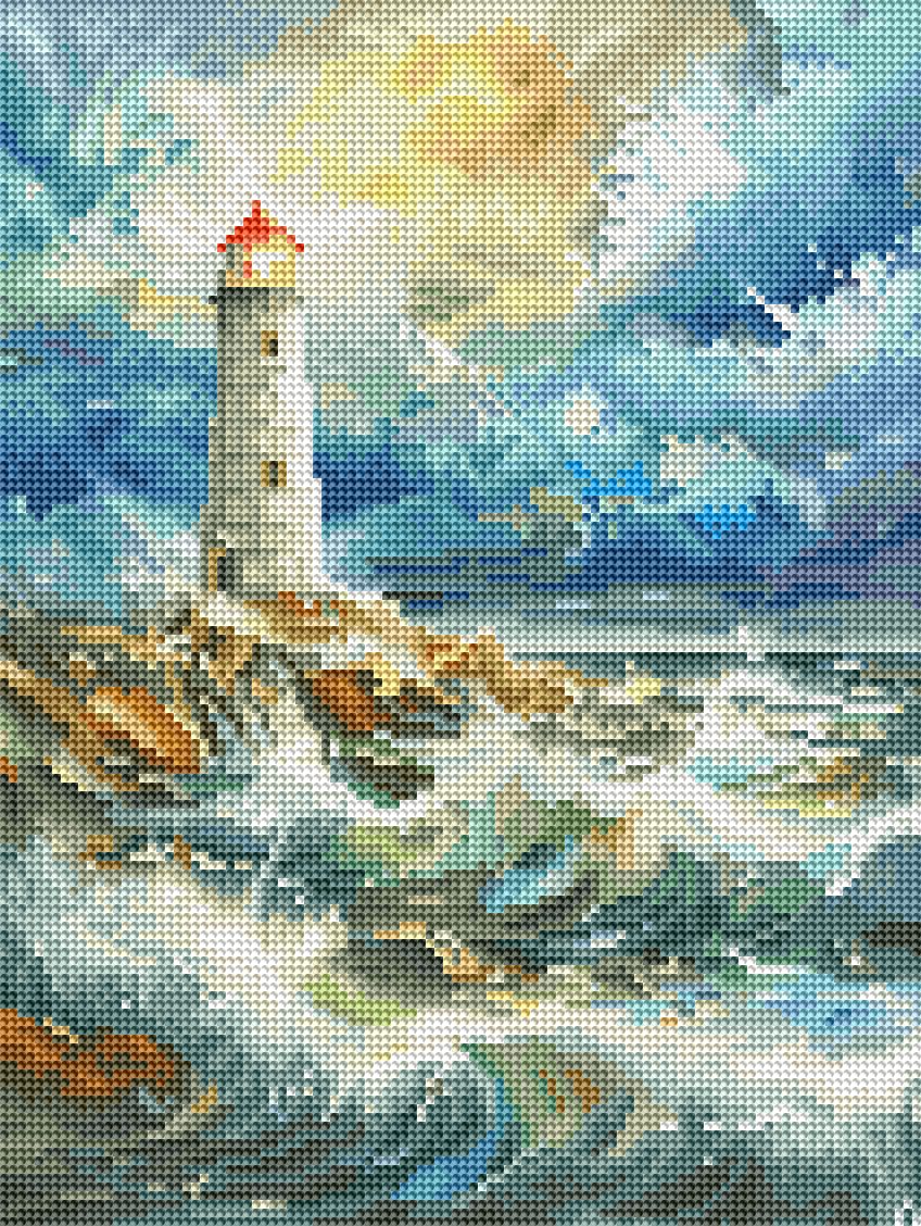 Алмазна мозаїка 30x40 см Маяк