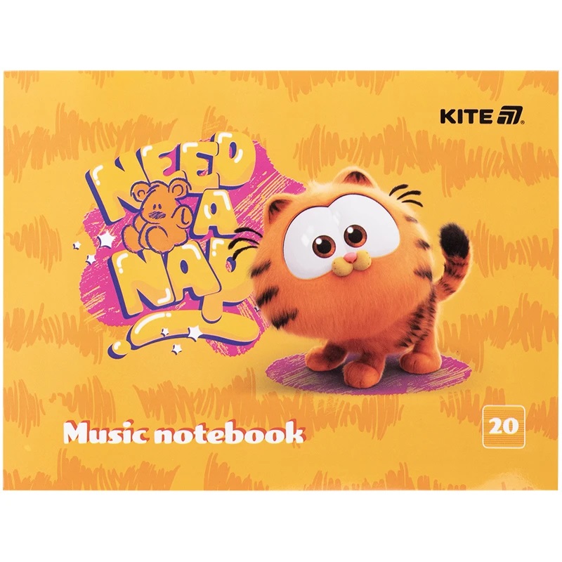 Зошит для нот А5 20 л Garfield