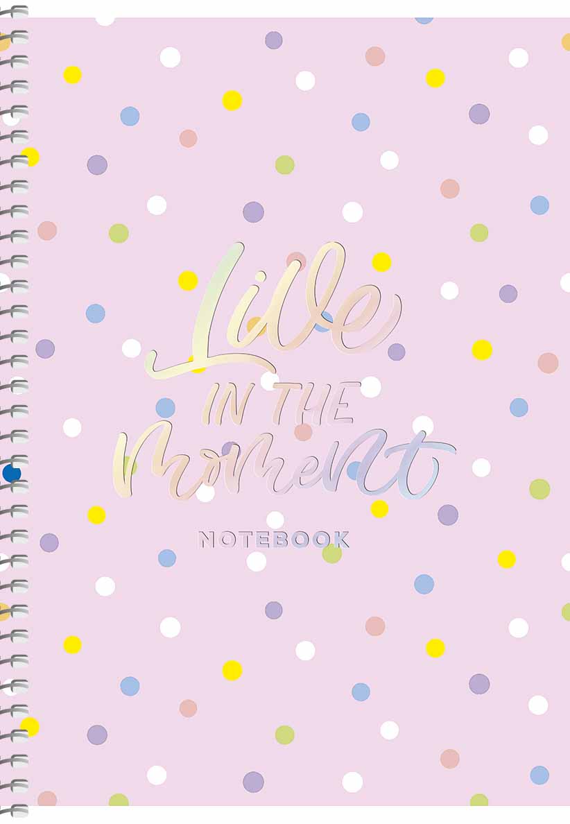 Блокнот А5 80 арк спіраль клітинка тисн фольгою STUDENT 6094 Асорті