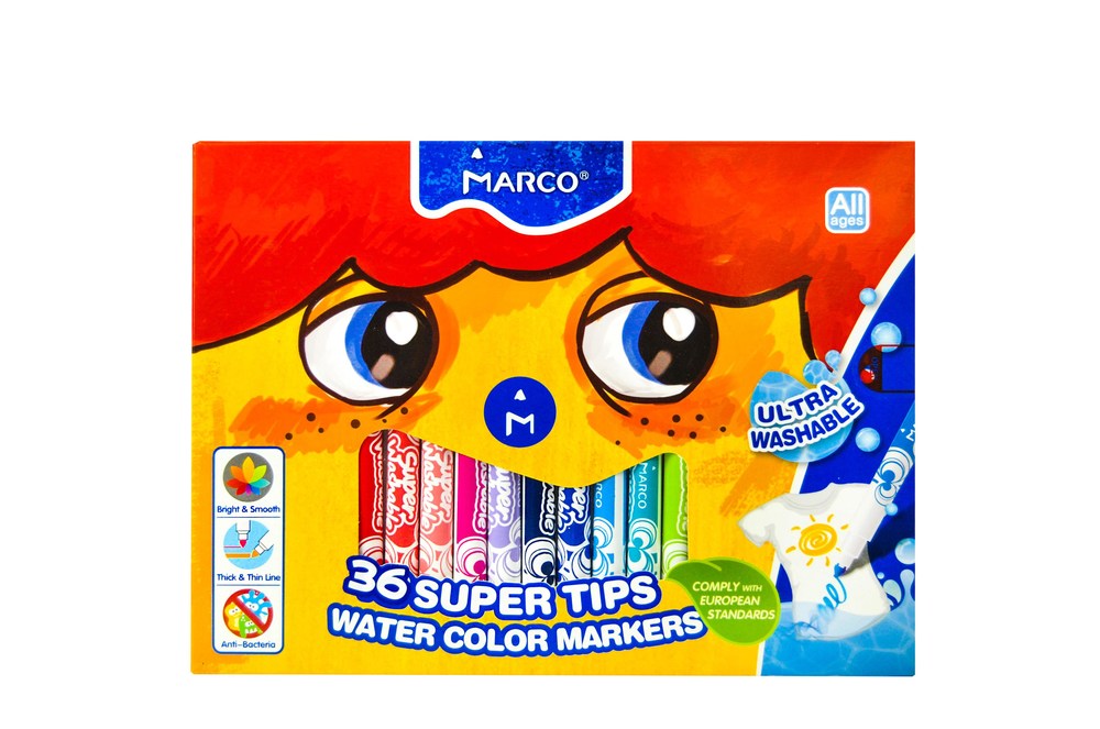 Фломастеры Marco Super Washable CB 36 цв