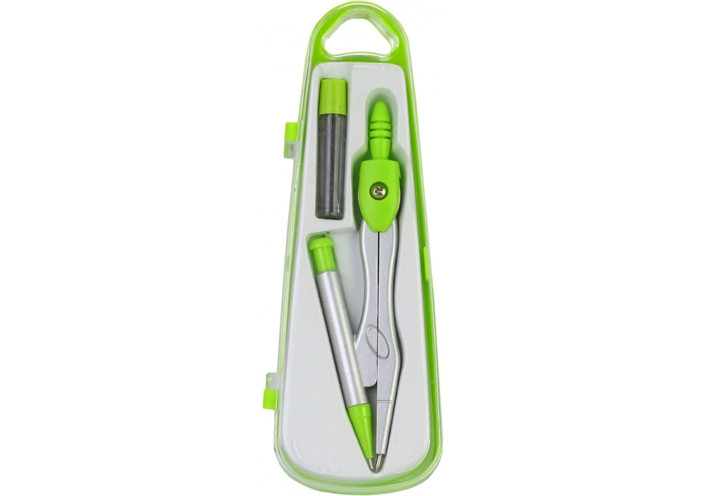 Циркуль Economix футляр+грифель салатний