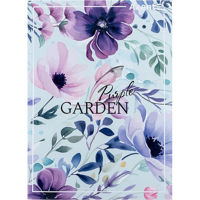 Тетрадь А4 96 л скоба клетка Purple Garden