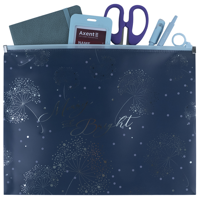 Папка zip-lock A4+ Axent Flower Symphony-4