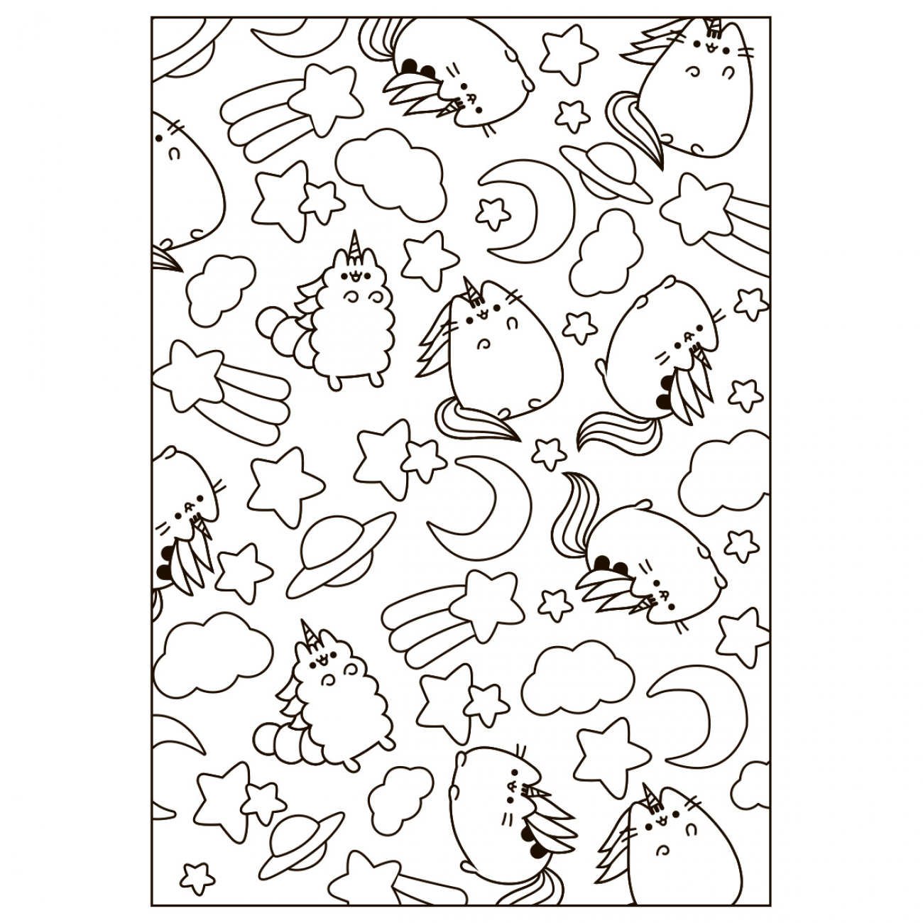 Розмальовка Yes Pusheen